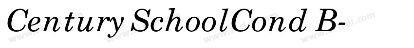 Century SchoolCond B字体转换